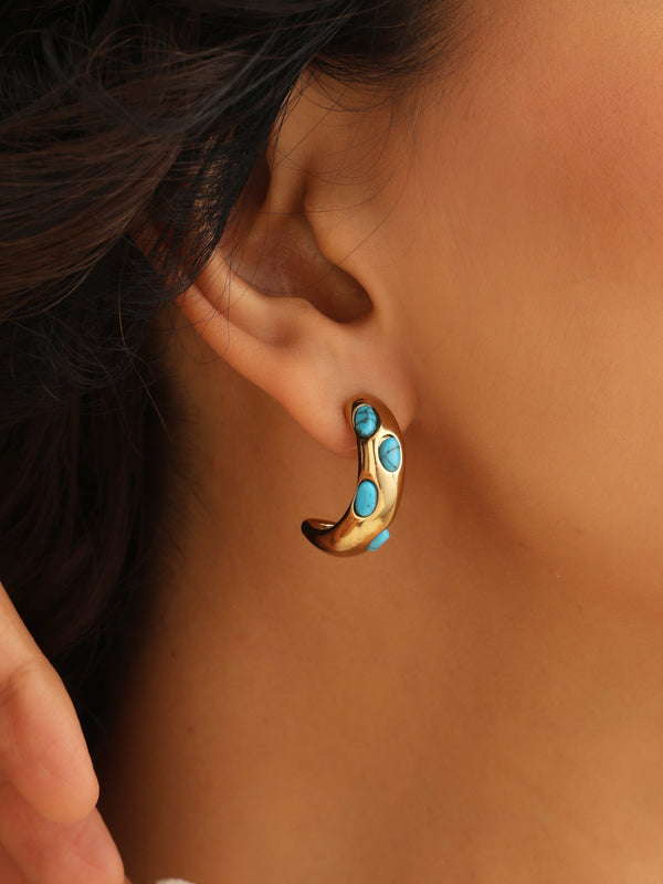 Turquoise Hoop Earrings