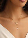 Moon & Star Drop Necklace