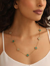 Reversible Malachite Clover Necklace