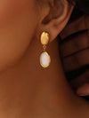 White Opal Earrings