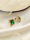 Emerald Square Studs