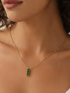 Minimalist Emerald Necklace