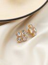 Four Leaf Clover Heart Stud