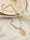 Klissaa Golden Leaf Necklace