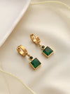 Emerald Square Waterproof Earrings