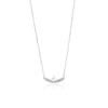 Silver Pearl Curve Necklace
