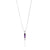 Silver Purple Radiance Bar Necklace