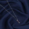 Silver Purple Radiance Bar Necklace