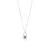Silver Ruby Lock Necklace