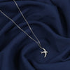 Silver Sparkling Swallow Necklace