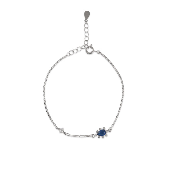 925 SILVER BLUE DROP BRACELET