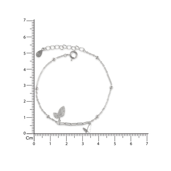 925 SILVER BUTTERFLY CHARM BRACELET