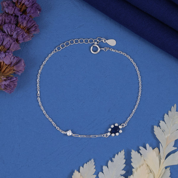 925 SILVER BLUE DROP BRACELET