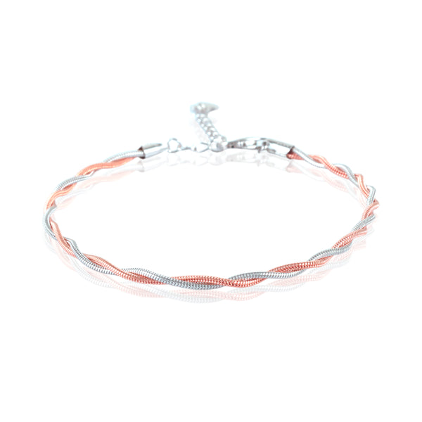 925 SILVER DUAL TONE BRACELET