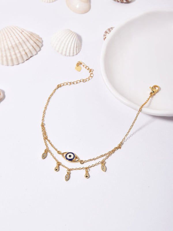 Symbolic Evil Eye Charms Bracelet