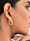 Diamante Rectangular Hoop Earrings