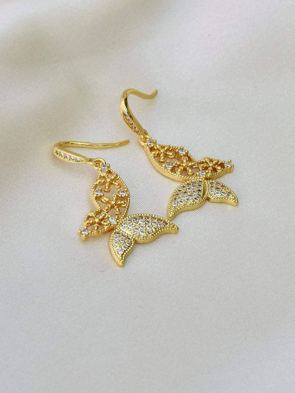 Klissaa Butterfly Drop Earrings
