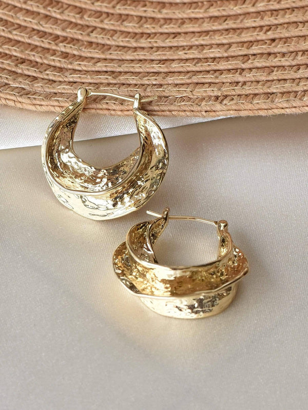 Klissaa Statement Curved Hoop Earrings
