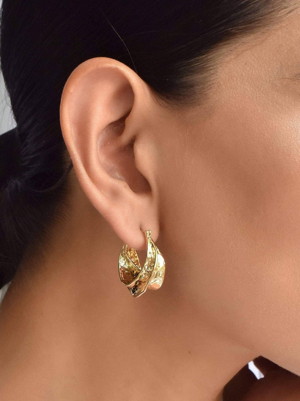 Klissaa Statement Curved Hoop Earrings