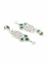 Midnight Green Diamante Earrings