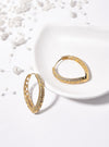Peora Gold Plated Oval Hoops
