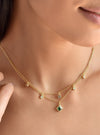 Emerald Olivia Layered Necklace