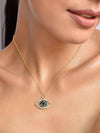Klissaa Blue Crystal Evil Eye Necklace