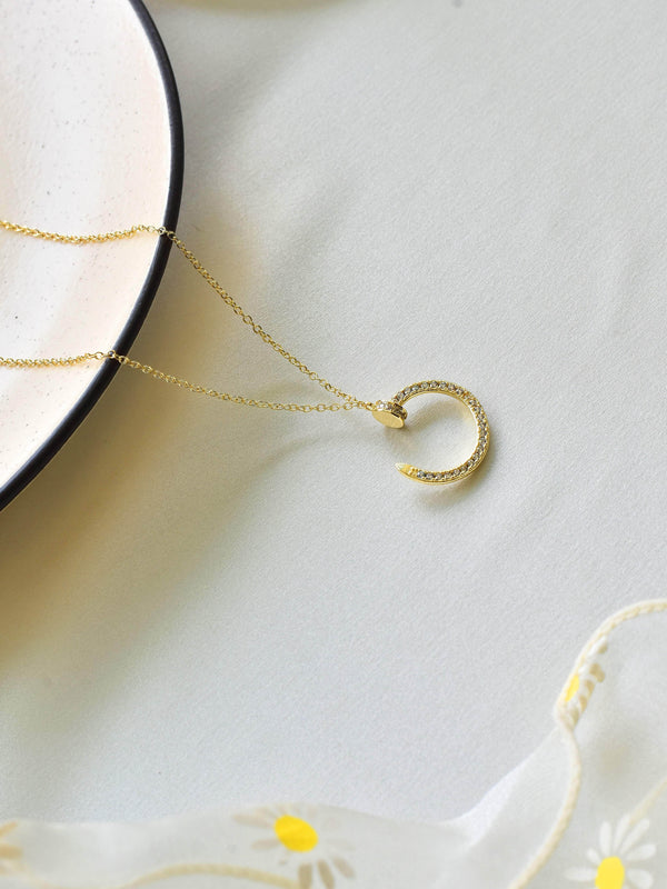 Crescent Gold Necklace