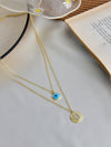 Hamsa Twin Layered Eye Necklace