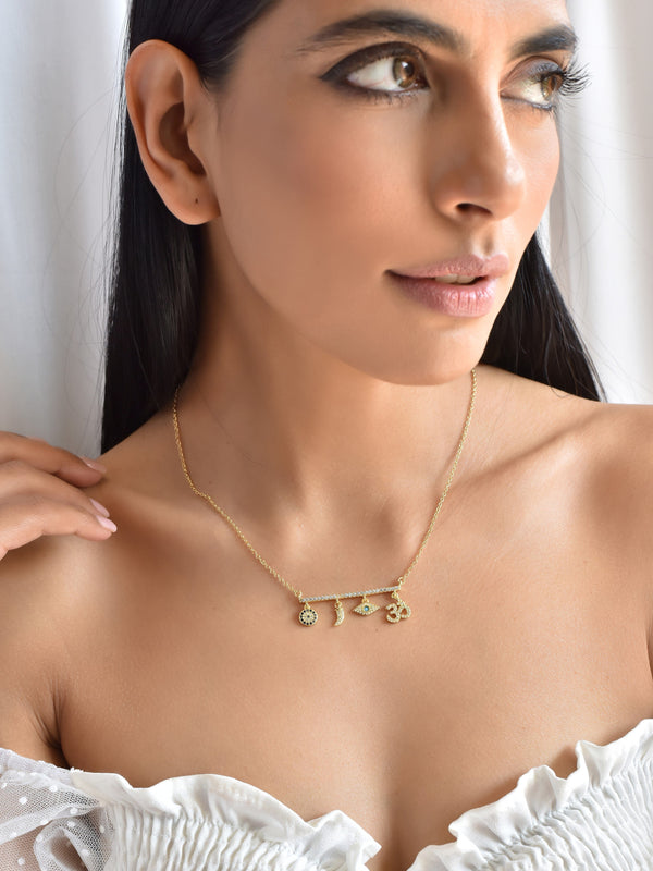 OM Nazar Charm Necklace