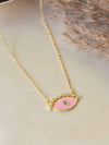 Pink Evil Eye Necklace
