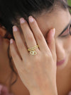 Evil Eye Drop Ring By Klissaa