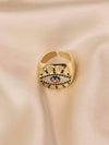 Good Vibes Evil Eye Ring