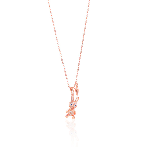 925 SILVER ROSE GOLD CUTE BUNNY