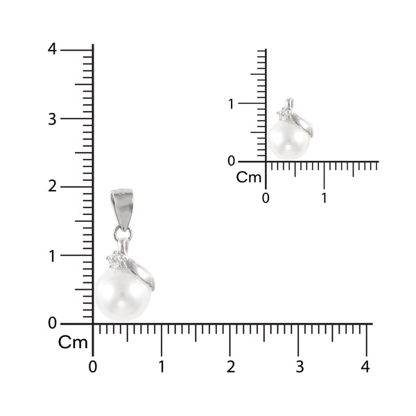 925 SILVER PEARL PENDAL SET